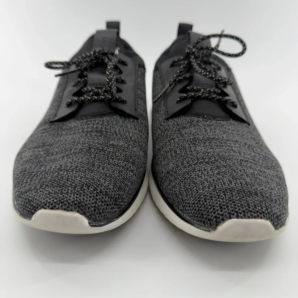 Cole Haan Grand.OS Zerogrand Mens 11M‎ Black Grey Knit Leather Sneakers